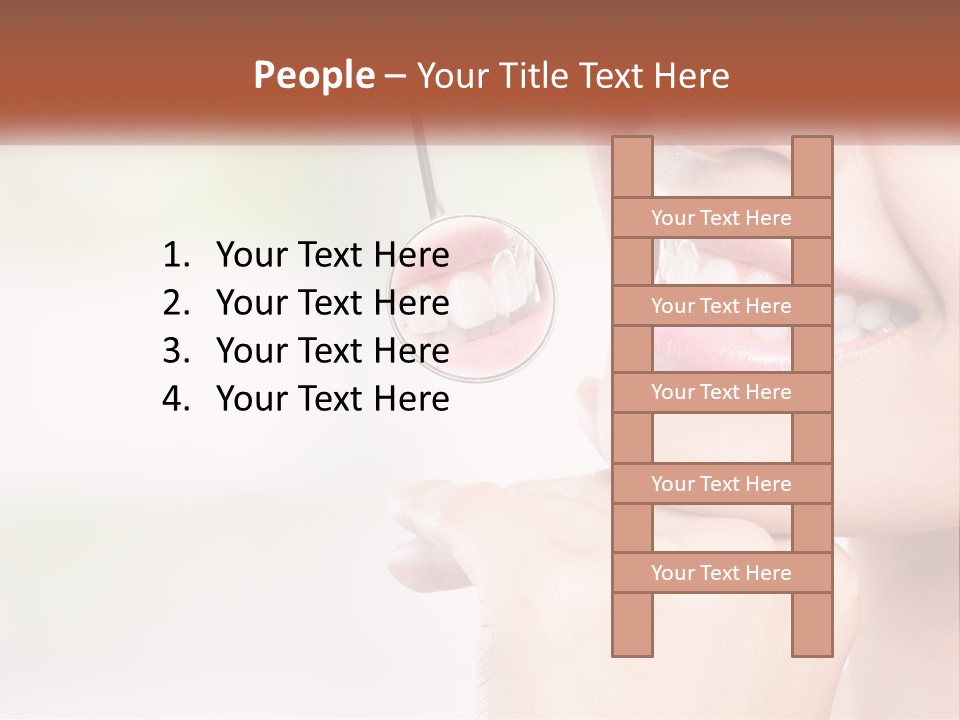 A Woman Is Smiling With A Toothbrush In Her Mouth PowerPoint Template