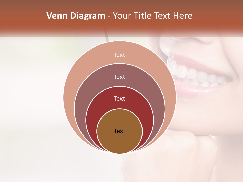 A Woman Is Smiling With A Toothbrush In Her Mouth PowerPoint Template