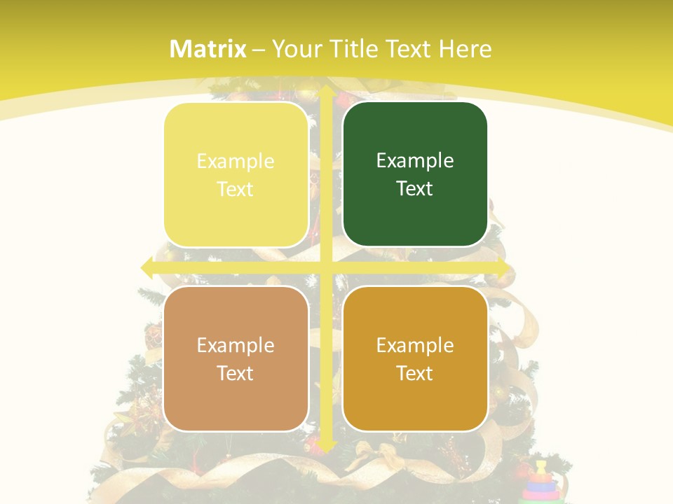 A Christmas Tree With Presents On A White Background PowerPoint Template