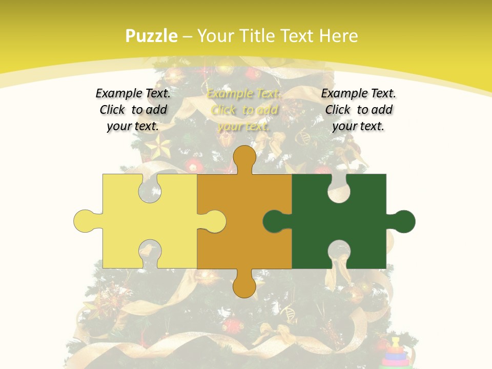 A Christmas Tree With Presents On A White Background PowerPoint Template