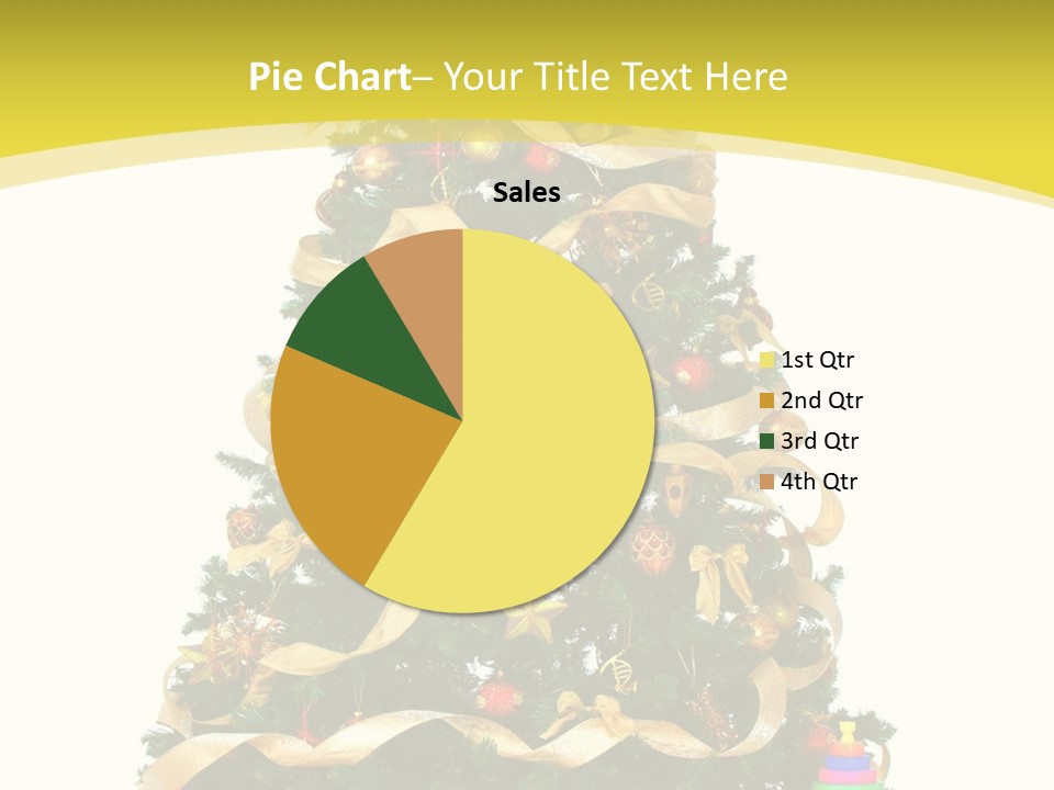 A Christmas Tree With Presents On A White Background PowerPoint Template