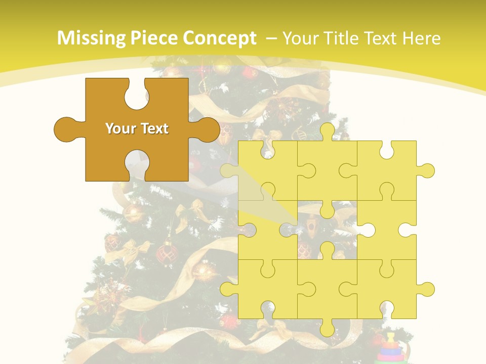 A Christmas Tree With Presents On A White Background PowerPoint Template