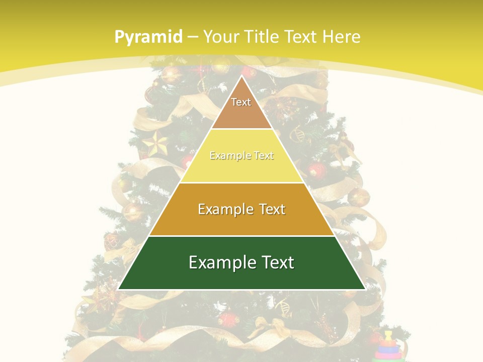 A Christmas Tree With Presents On A White Background PowerPoint Template