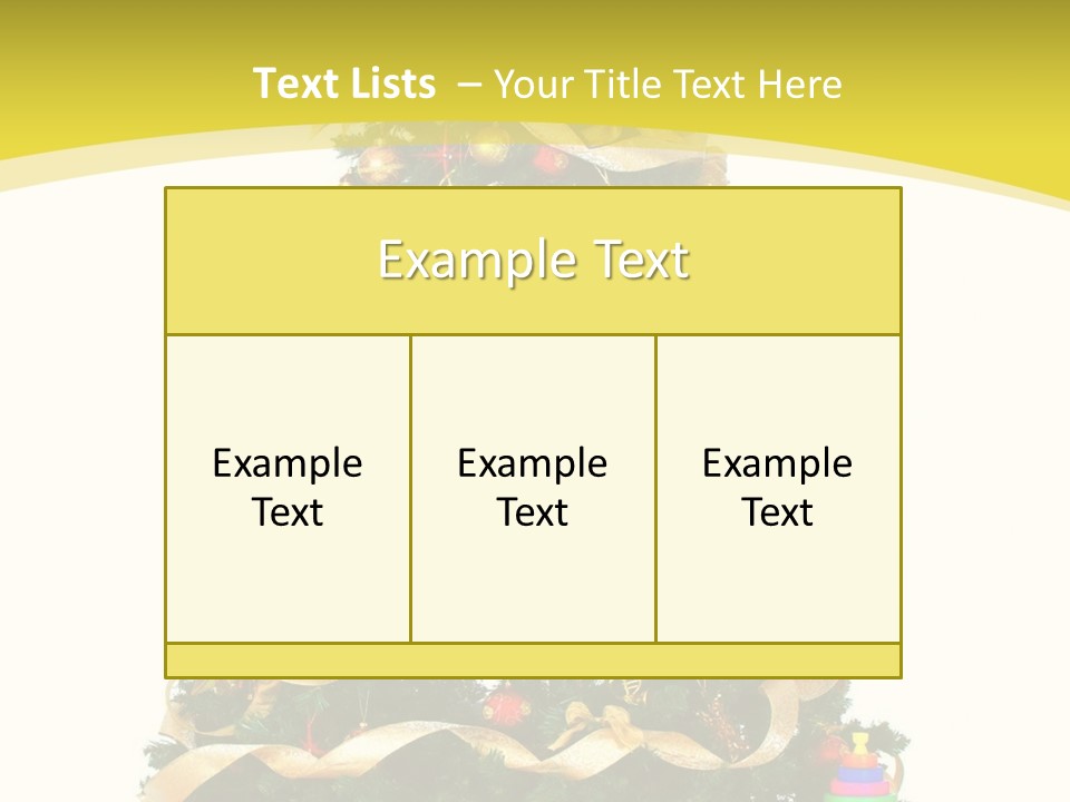 A Christmas Tree With Presents On A White Background PowerPoint Template