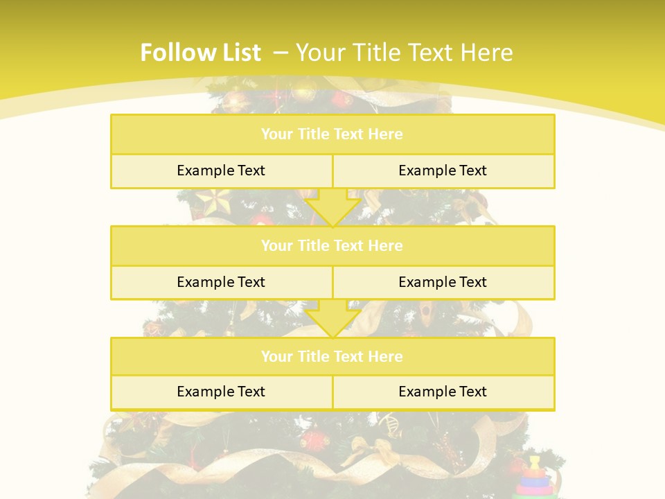 A Christmas Tree With Presents On A White Background PowerPoint Template