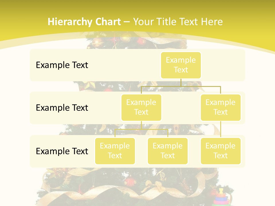 A Christmas Tree With Presents On A White Background PowerPoint Template