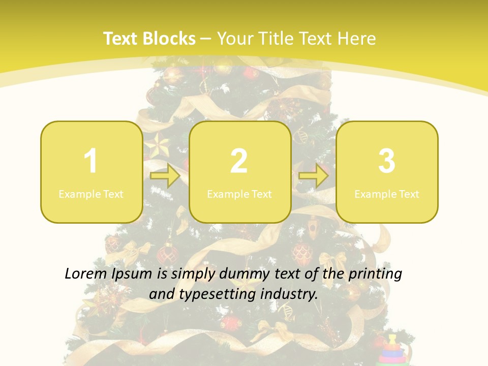 A Christmas Tree With Presents On A White Background PowerPoint Template