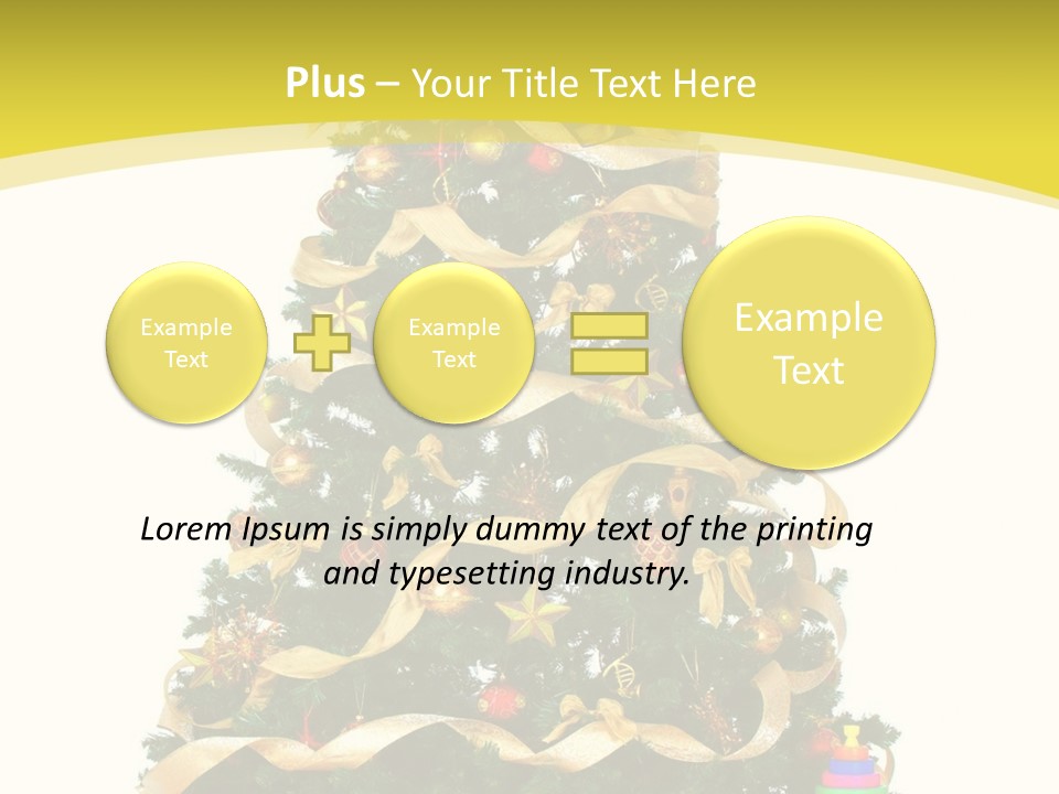 A Christmas Tree With Presents On A White Background PowerPoint Template