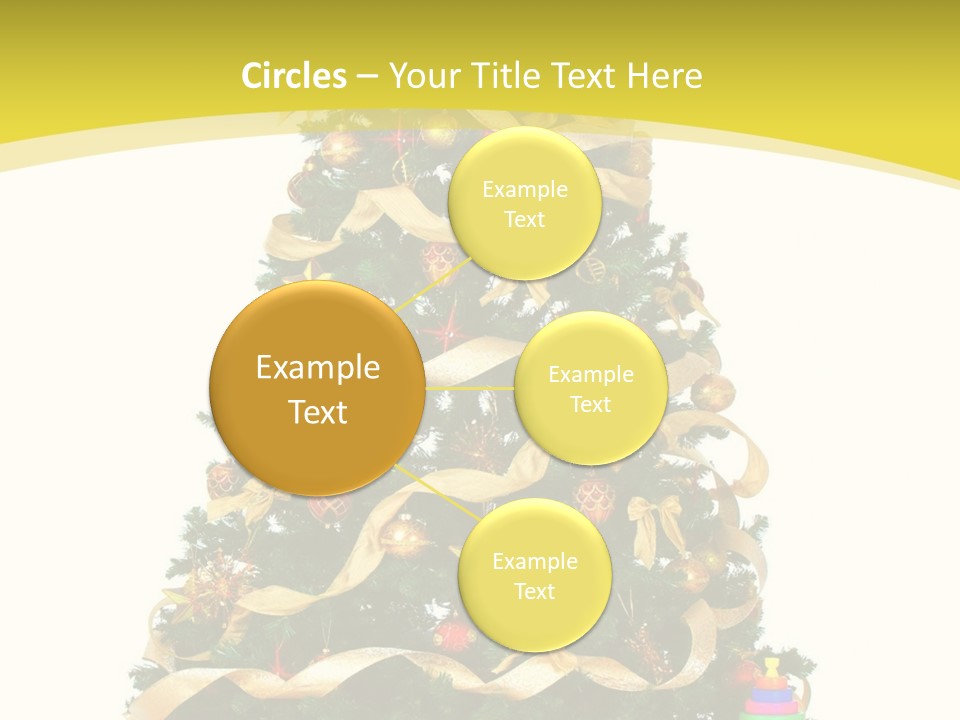 A Christmas Tree With Presents On A White Background PowerPoint Template