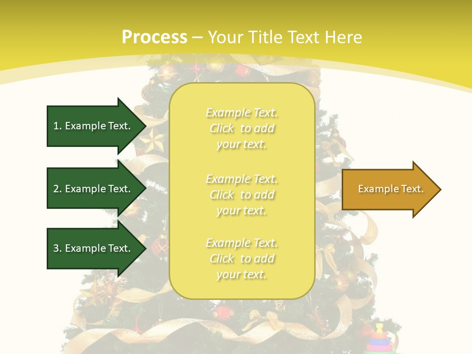 A Christmas Tree With Presents On A White Background PowerPoint Template