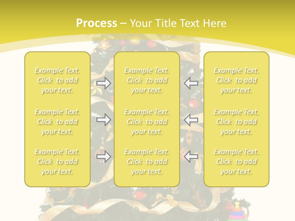 A Christmas Tree With Presents On A White Background PowerPoint Template