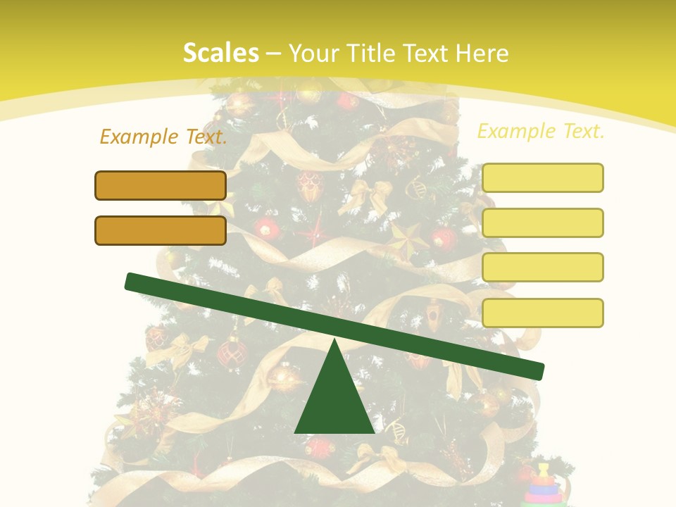 A Christmas Tree With Presents On A White Background PowerPoint Template