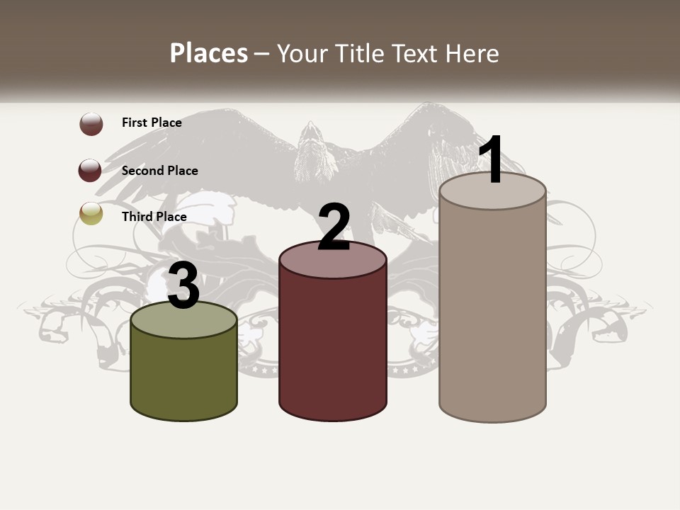 A Picture Of An Eagle With A Star On It PowerPoint Template