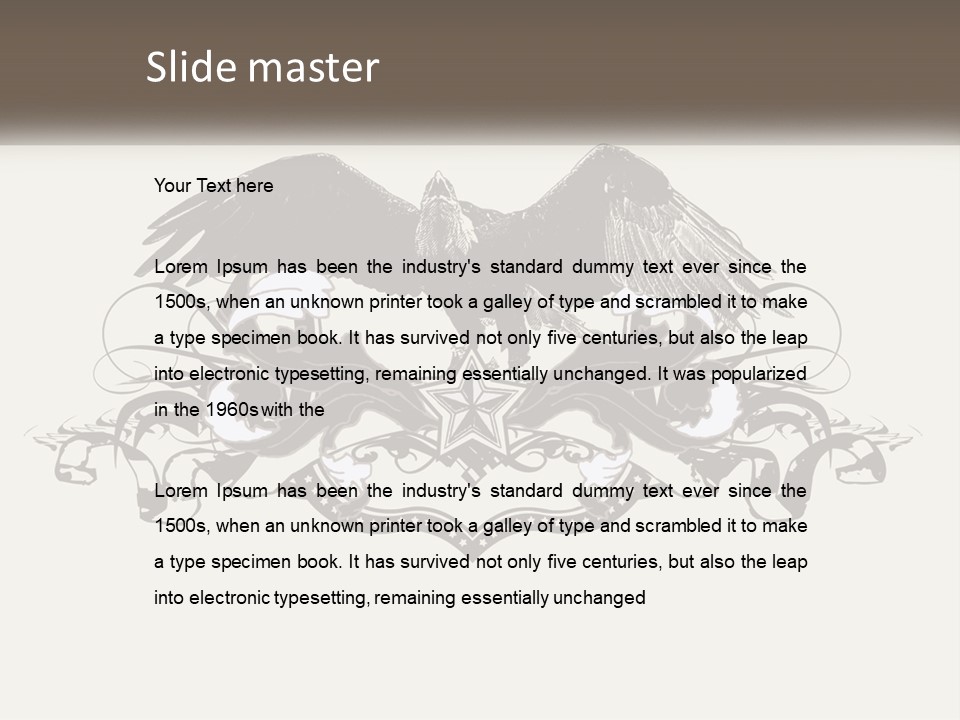 A Picture Of An Eagle With A Star On It PowerPoint Template