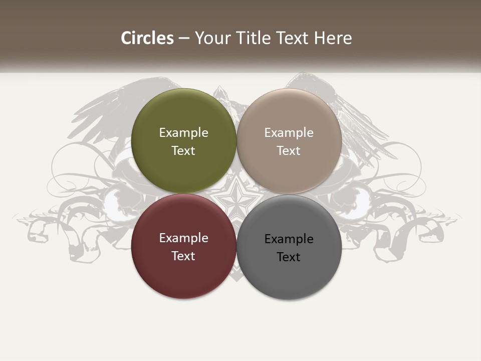 A Picture Of An Eagle With A Star On It PowerPoint Template