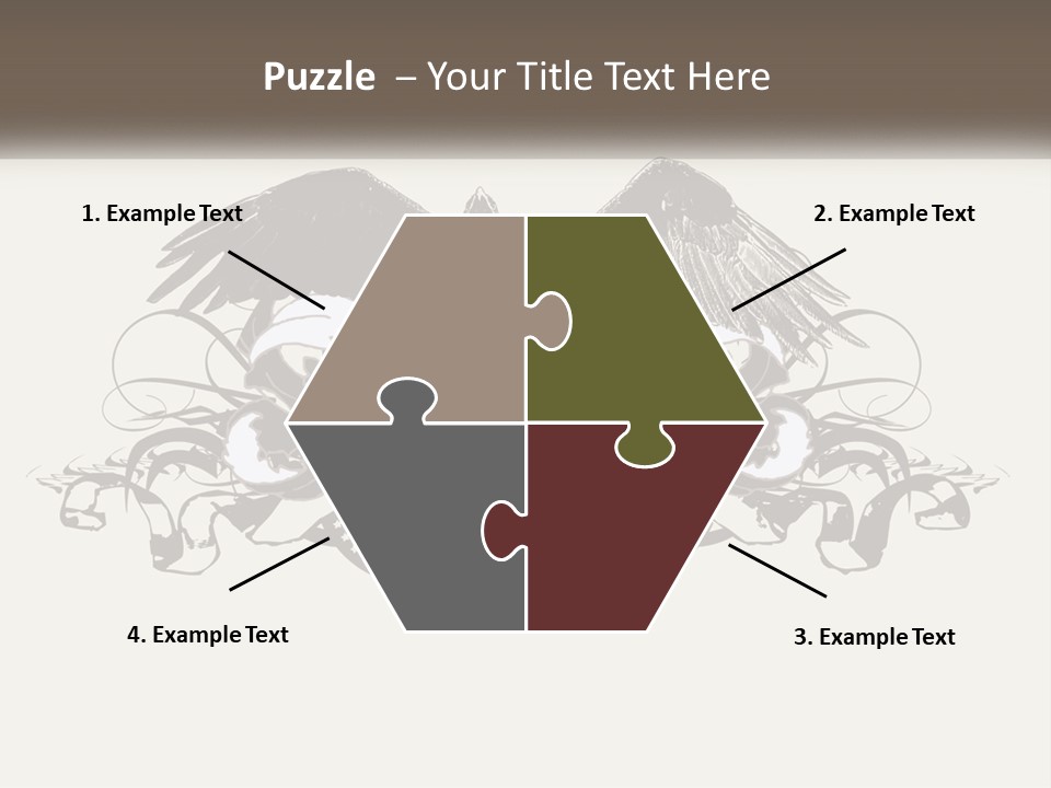 A Picture Of An Eagle With A Star On It PowerPoint Template