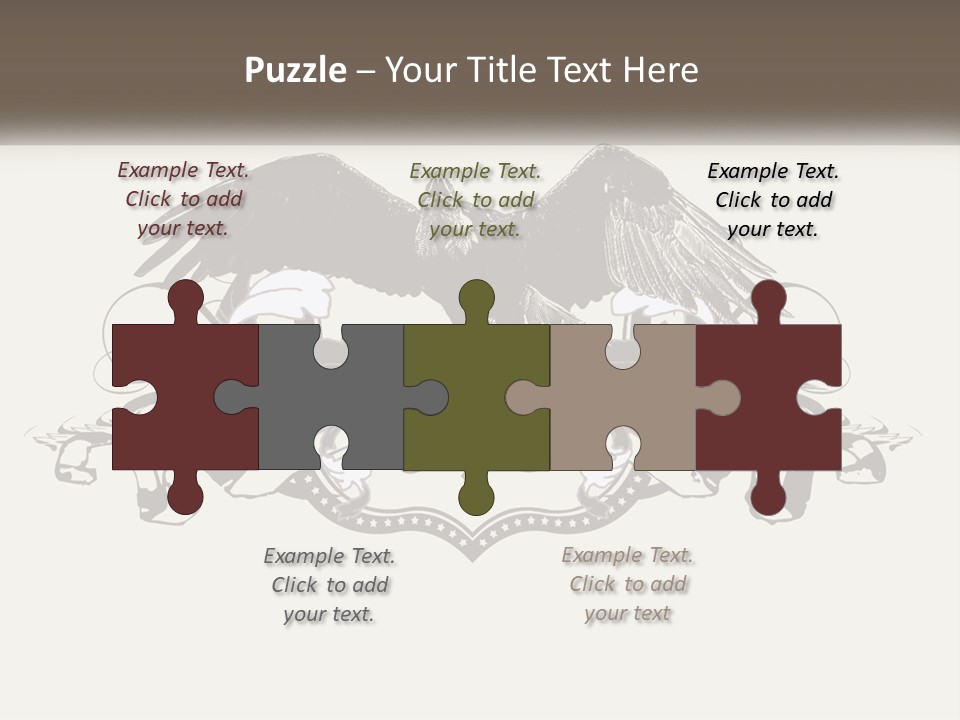 A Picture Of An Eagle With A Star On It PowerPoint Template