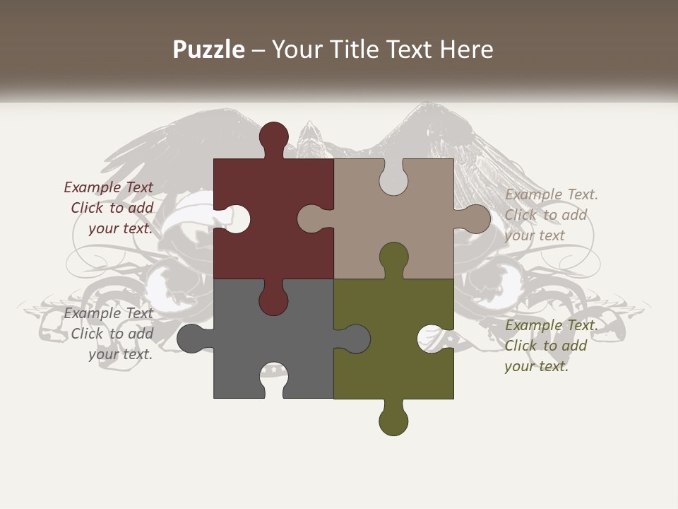 A Picture Of An Eagle With A Star On It PowerPoint Template