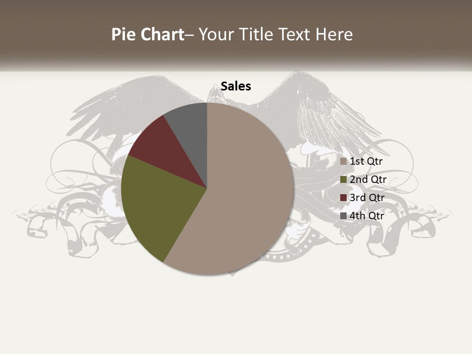 A Picture Of An Eagle With A Star On It PowerPoint Template