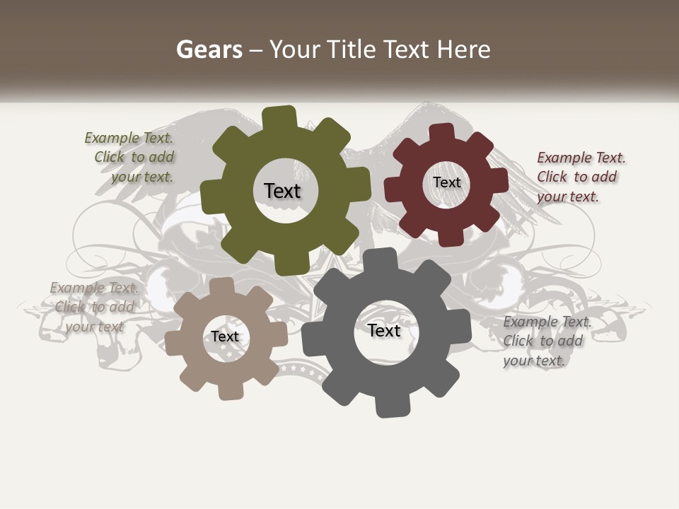 A Picture Of An Eagle With A Star On It PowerPoint Template