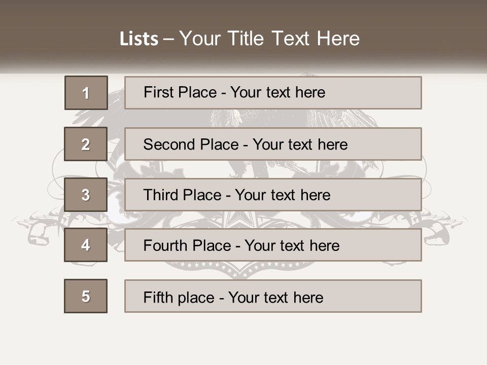 A Picture Of An Eagle With A Star On It PowerPoint Template