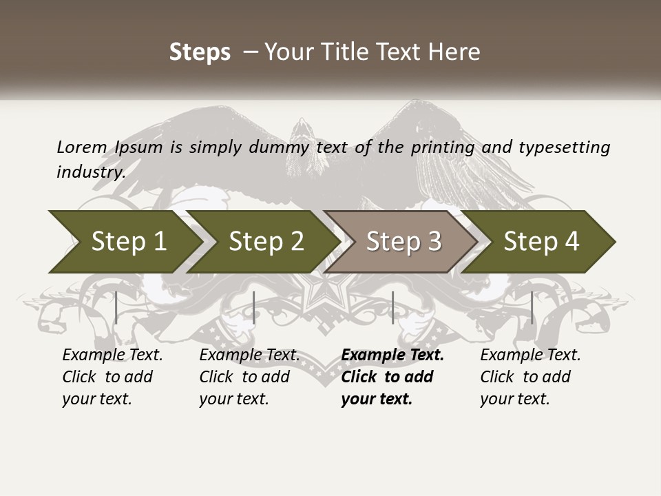 A Picture Of An Eagle With A Star On It PowerPoint Template