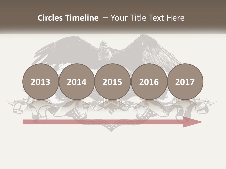 A Picture Of An Eagle With A Star On It PowerPoint Template