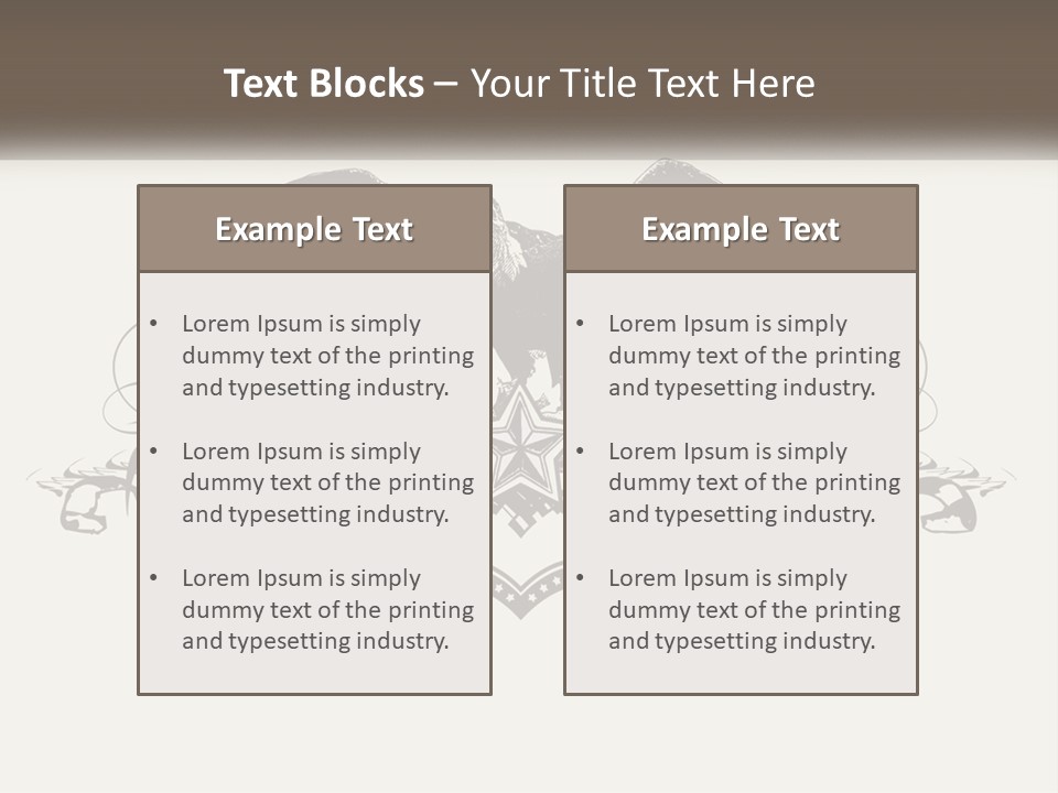 A Picture Of An Eagle With A Star On It PowerPoint Template