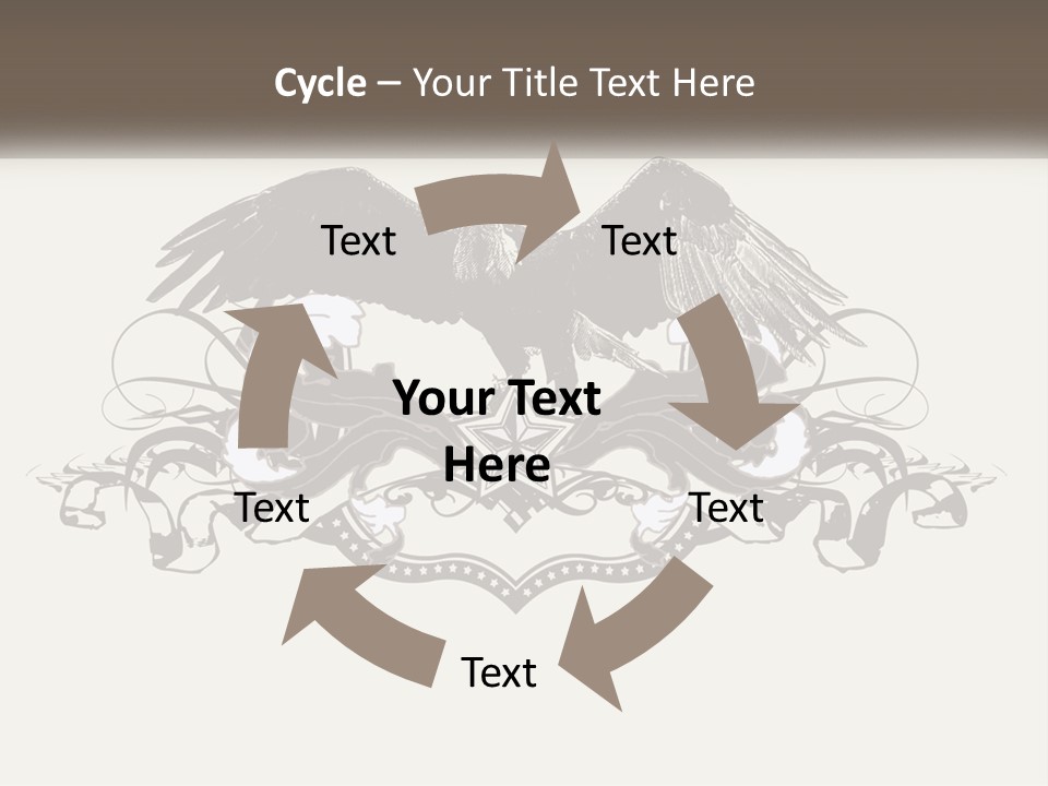 A Picture Of An Eagle With A Star On It PowerPoint Template