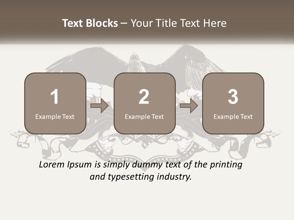 A Picture Of An Eagle With A Star On It PowerPoint Template