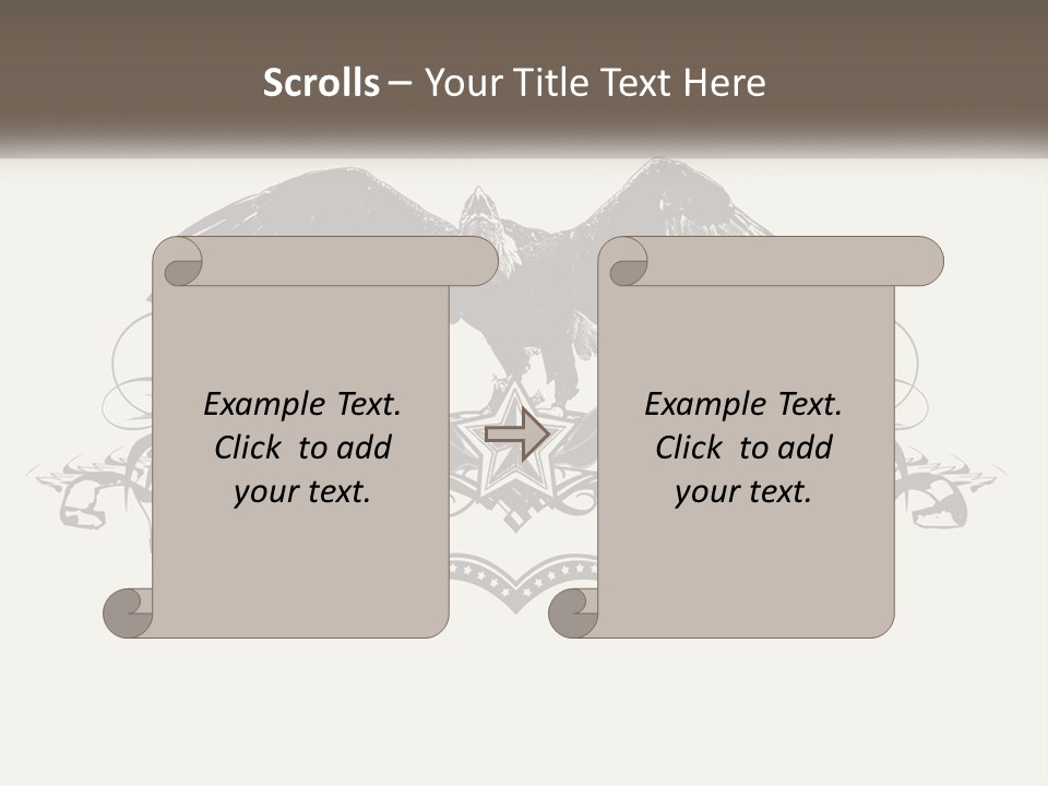 A Picture Of An Eagle With A Star On It PowerPoint Template