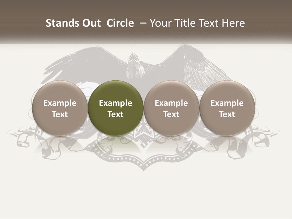 A Picture Of An Eagle With A Star On It PowerPoint Template