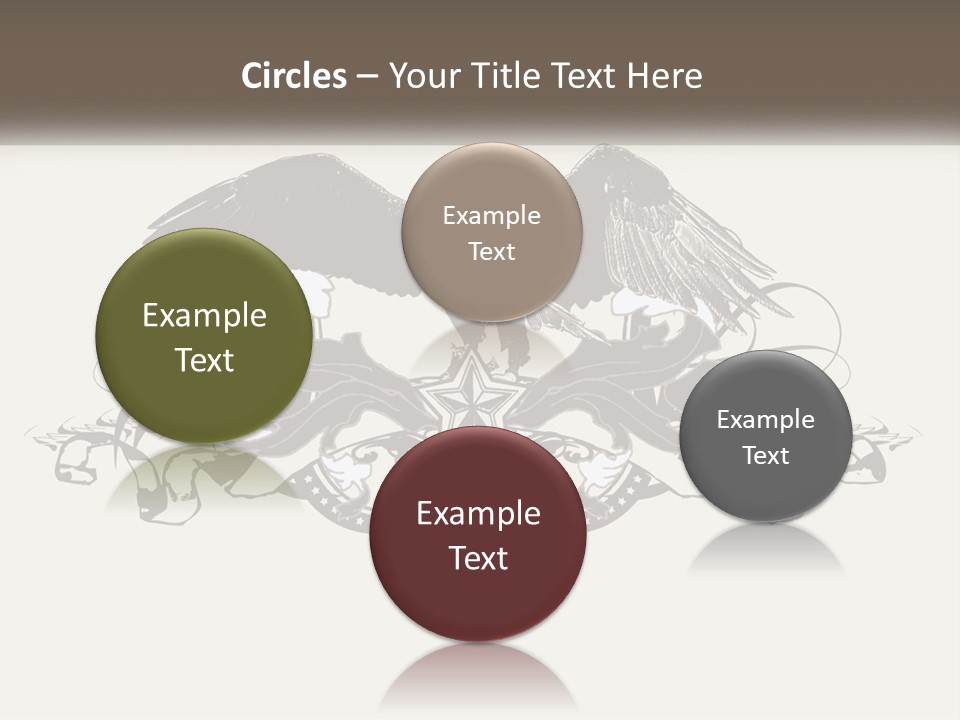 A Picture Of An Eagle With A Star On It PowerPoint Template