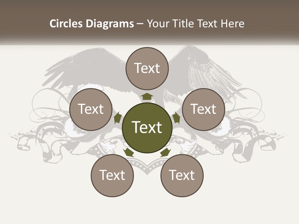 A Picture Of An Eagle With A Star On It PowerPoint Template