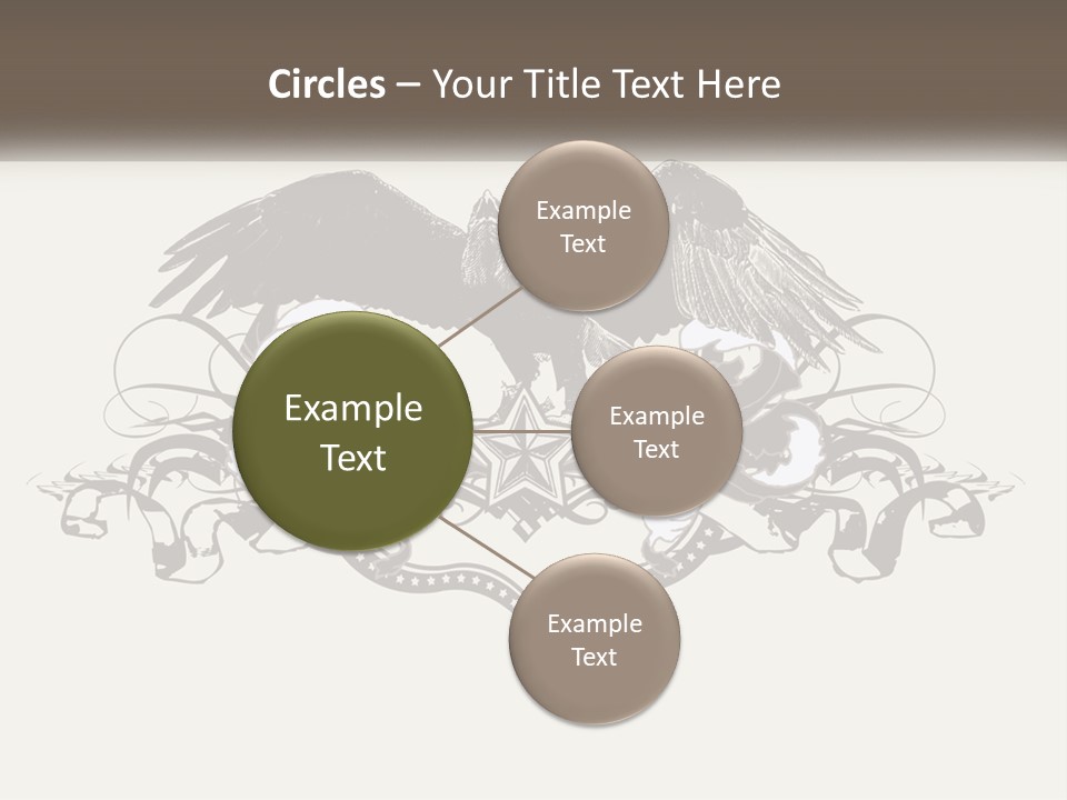 A Picture Of An Eagle With A Star On It PowerPoint Template