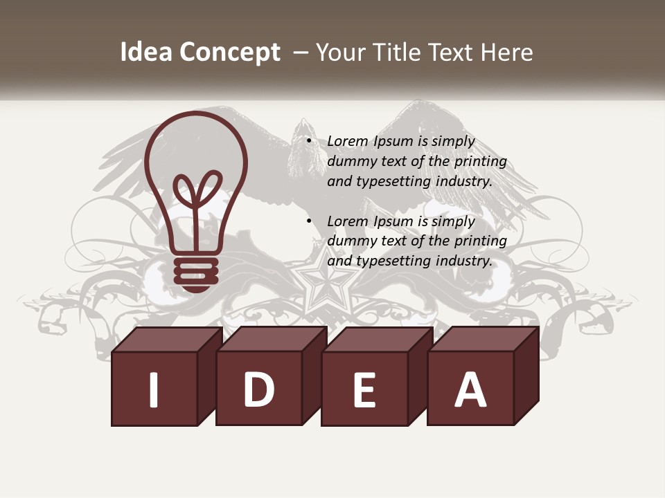 A Picture Of An Eagle With A Star On It PowerPoint Template