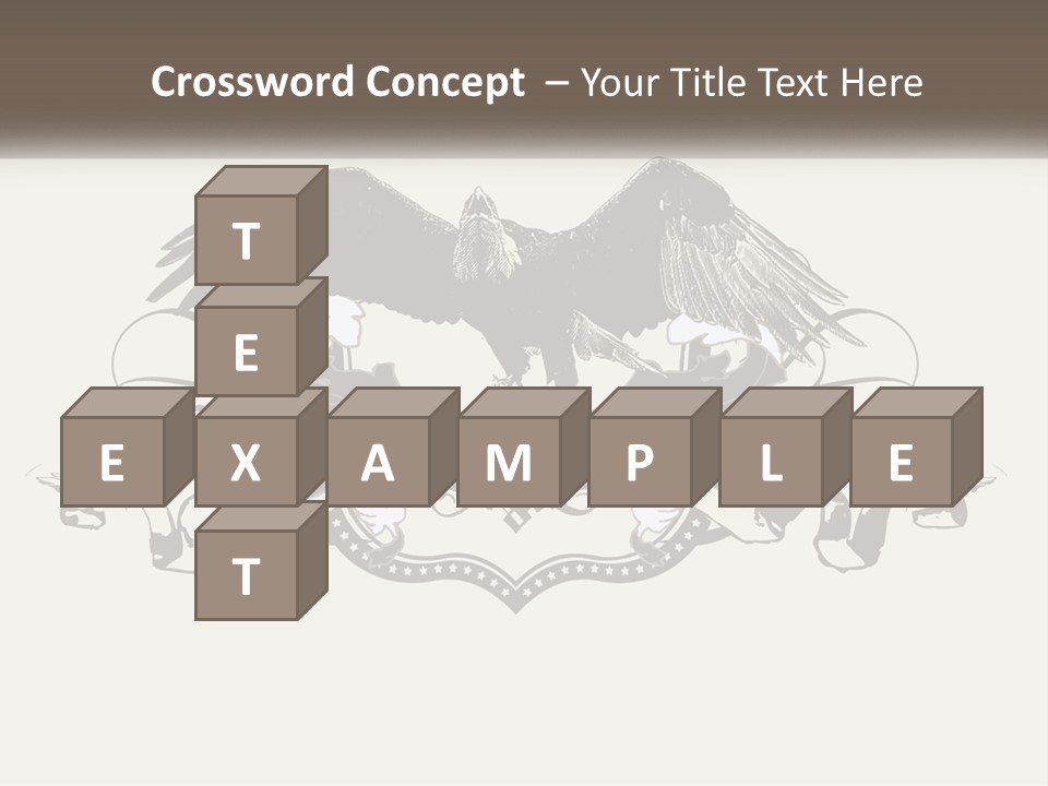 A Picture Of An Eagle With A Star On It PowerPoint Template