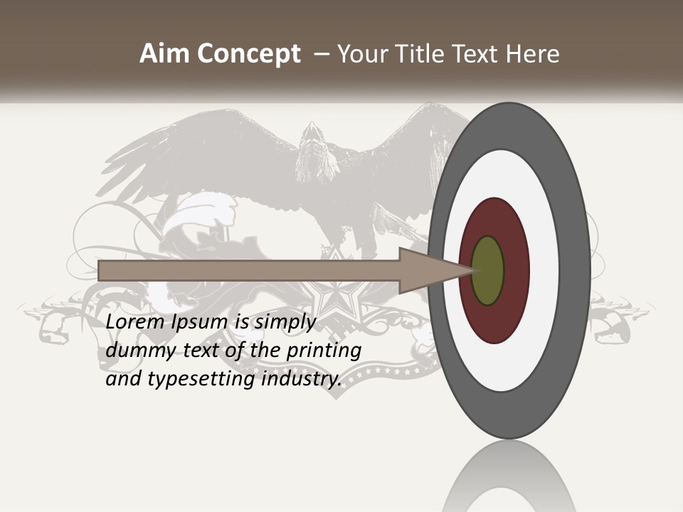 A Picture Of An Eagle With A Star On It PowerPoint Template