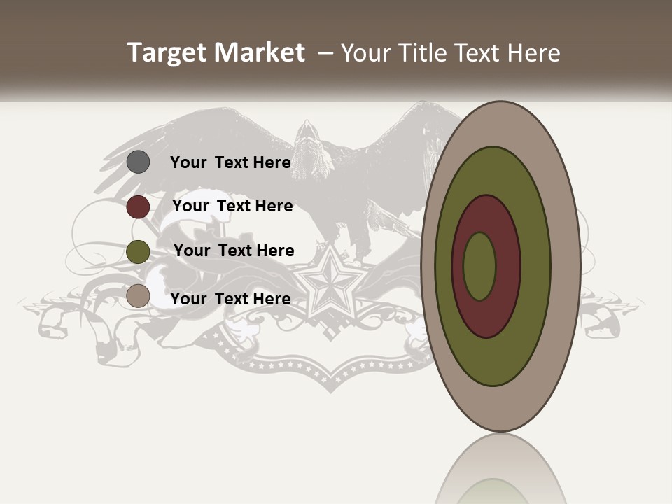 A Picture Of An Eagle With A Star On It PowerPoint Template