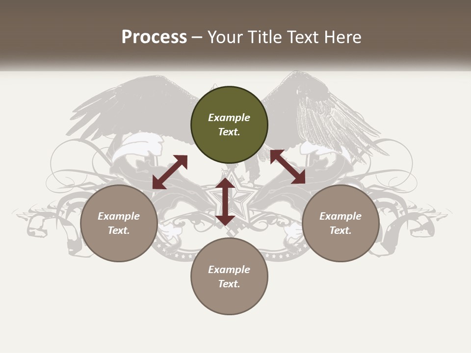 A Picture Of An Eagle With A Star On It PowerPoint Template