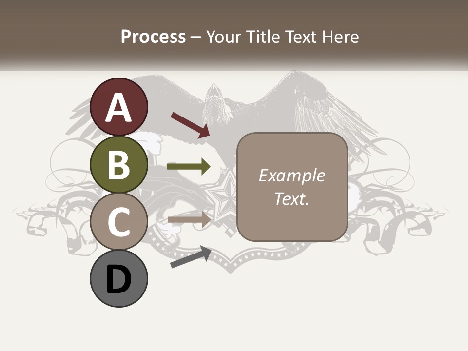 A Picture Of An Eagle With A Star On It PowerPoint Template