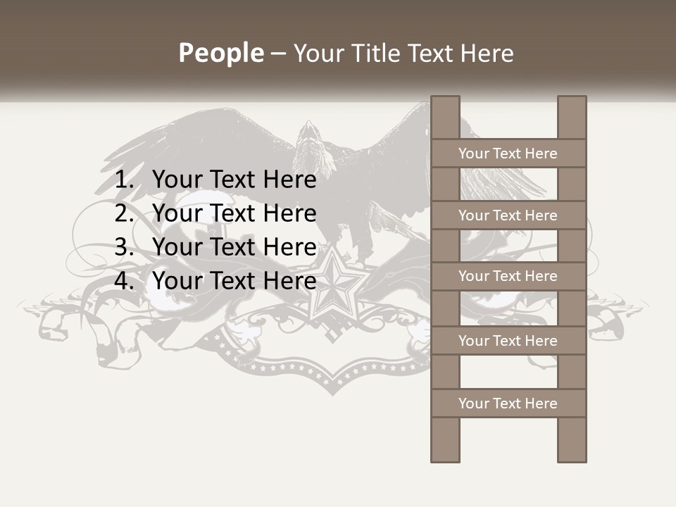 A Picture Of An Eagle With A Star On It PowerPoint Template