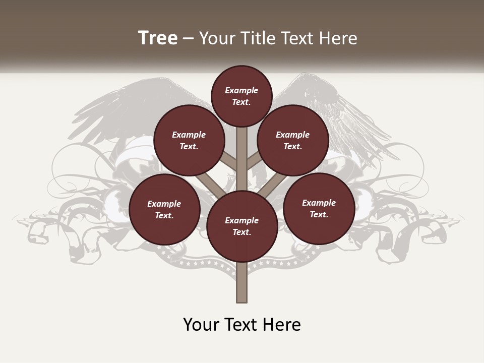 A Picture Of An Eagle With A Star On It PowerPoint Template