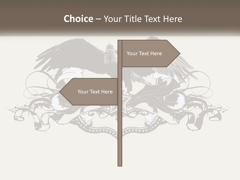 A Picture Of An Eagle With A Star On It PowerPoint Template