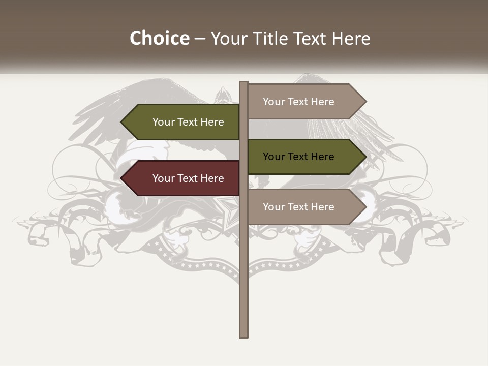 A Picture Of An Eagle With A Star On It PowerPoint Template