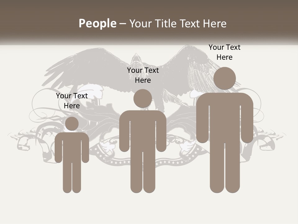 A Picture Of An Eagle With A Star On It PowerPoint Template