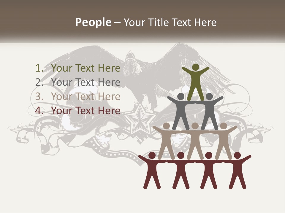 A Picture Of An Eagle With A Star On It PowerPoint Template