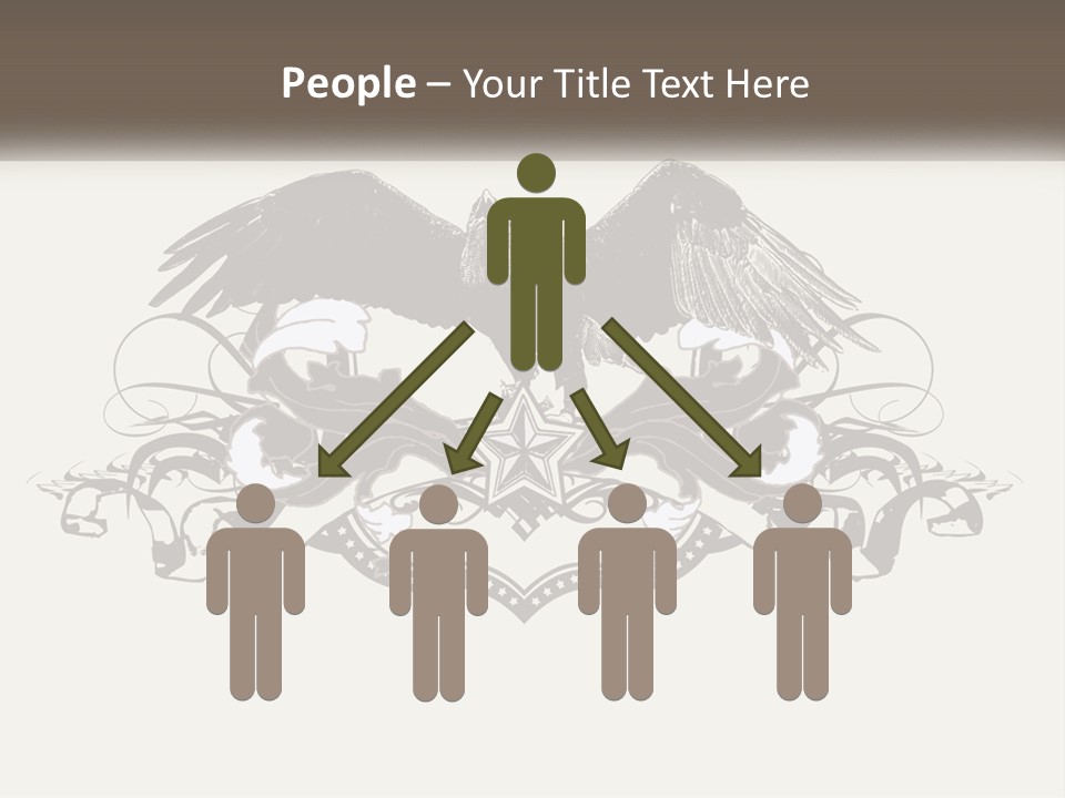 A Picture Of An Eagle With A Star On It PowerPoint Template