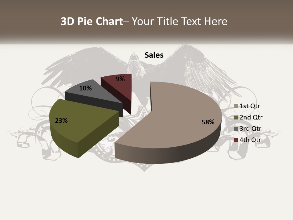 A Picture Of An Eagle With A Star On It PowerPoint Template