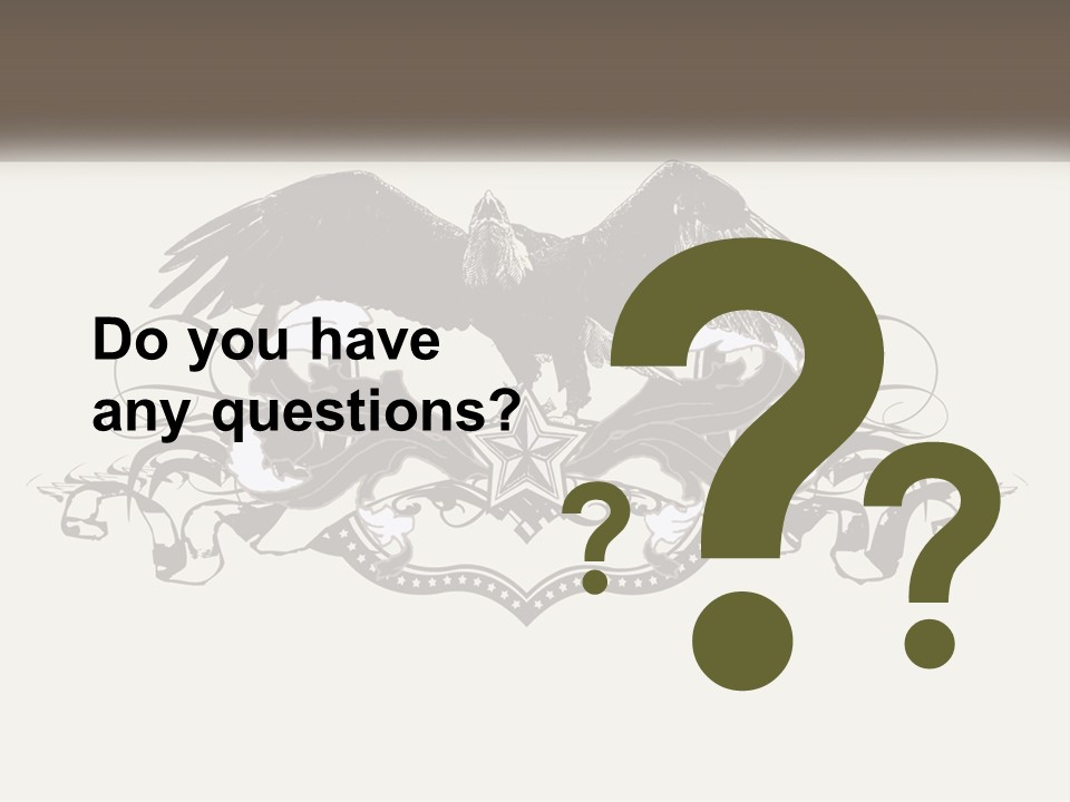 A Picture Of An Eagle With A Star On It PowerPoint Template